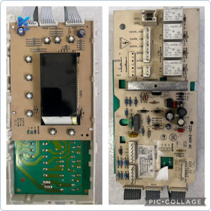 برد اصلی و پنل لباسشويی بلومبرگ موتور زغالی ال سی دی بزرگ